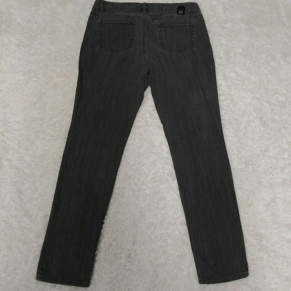 Michael Kors Gray Colored Denim Five Pocket Mid Rise Straight Leg Jean - Picture 5 of 8